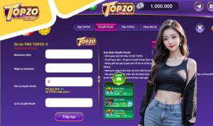 Điền sai dữ liệu nạp tiền Topzo